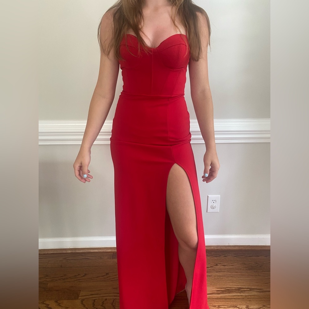 Red Macy’s Dress Long